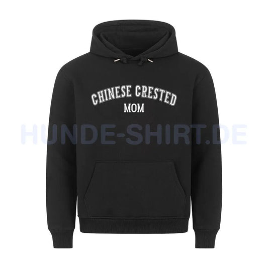 Premium Hoodie "Chinese Crested - MOM" Schwarz – hunde-shirt.de