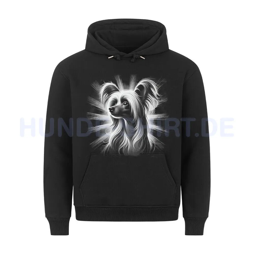 Premium Hoodie "Chinese Crested - Shine" Schwarz – hunde-shirt.de