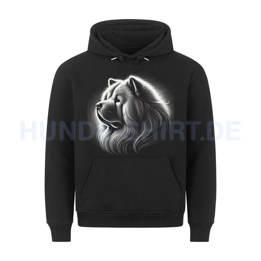 Premium Hoodie "Chow-Chow - Bright" Schwarz – hunde-shirt.de