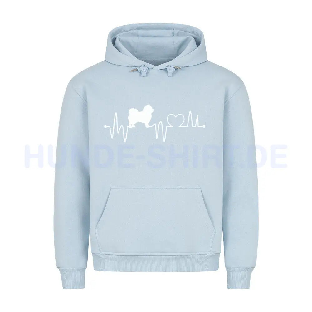 Premium Hoodie "Chow-Chow - Heartbeat" Babyblau – hunde-shirt.de