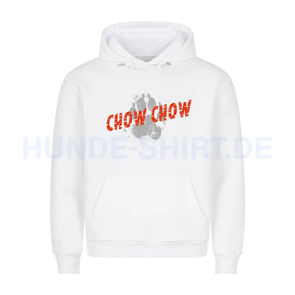 Premium Hoodie "Chow-Chow - PAW" Weiß – hunde-shirt.de