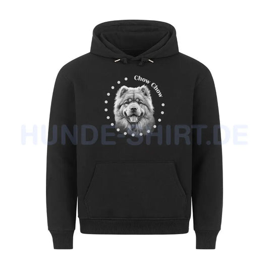 Premium Hoodie "Chow Chow Rounded" Schwarz – hunde-shirt.de