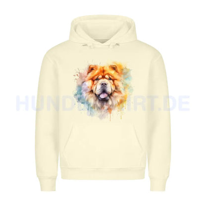 Premium Hoodie "Chow-Chow Splash" Beige – hunde-shirt.de