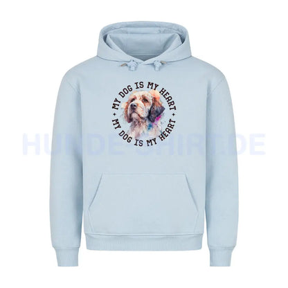 Premium Hoodie "Cockapoo HEART" Babyblau – hunde-shirt.de