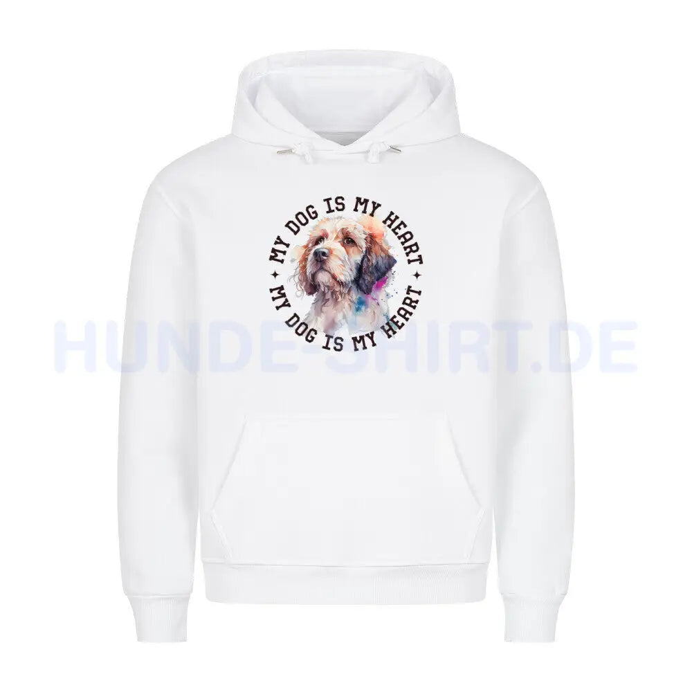 Premium Hoodie "Cockapoo HEART" Weiß – hunde-shirt.de