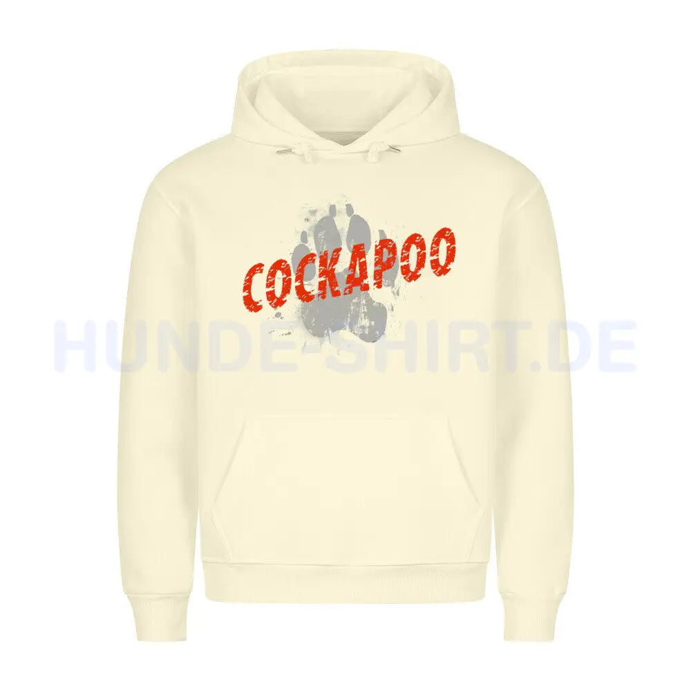 Premium Hoodie "Cockapoo - PAW" Beige – hunde-shirt.de