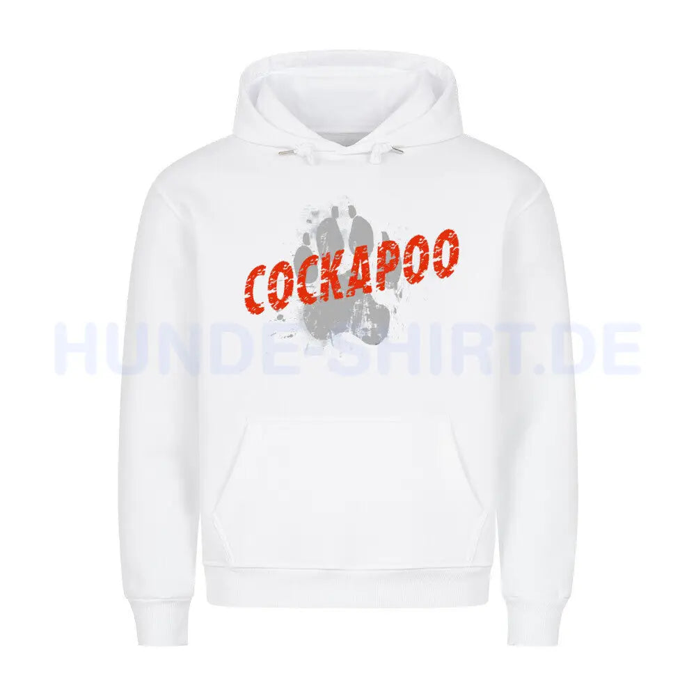 Premium Hoodie "Cockapoo - PAW" Weiß – hunde-shirt.de