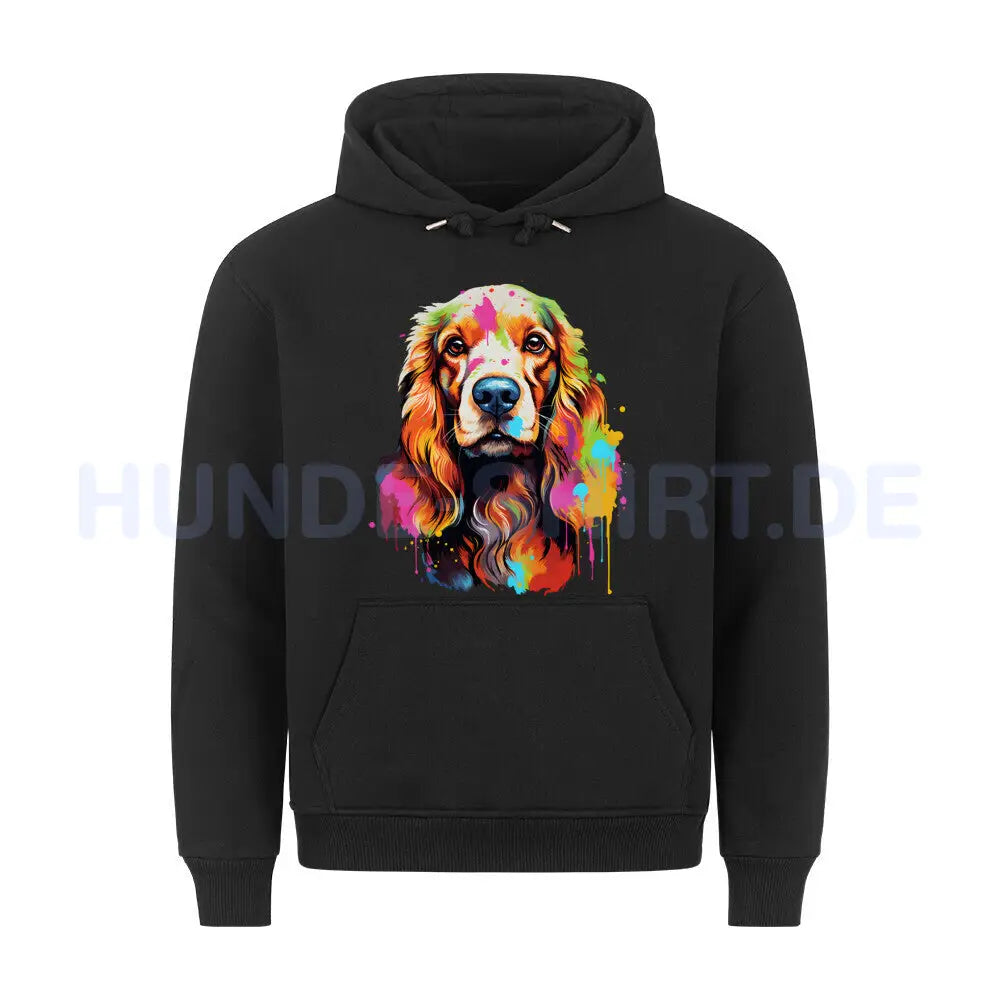 Premium Hoodie "Cocker Life" Schwarz – hunde-shirt.de