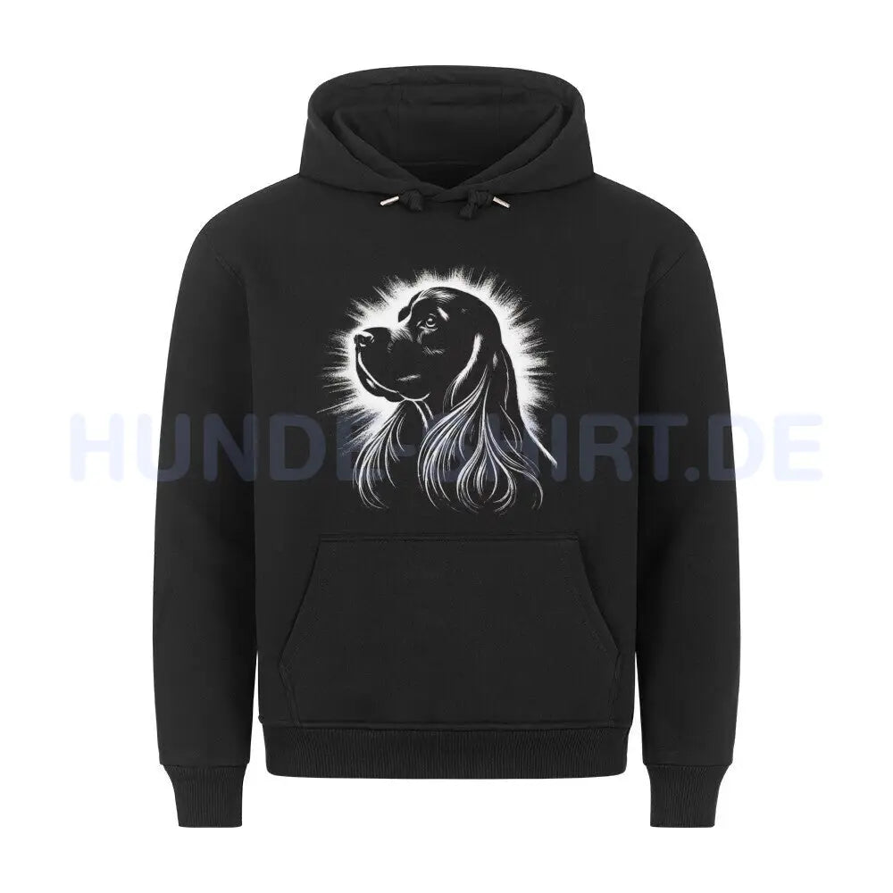 Premium Hoodie "Cocker Shine" Schwarz – hunde-shirt.de