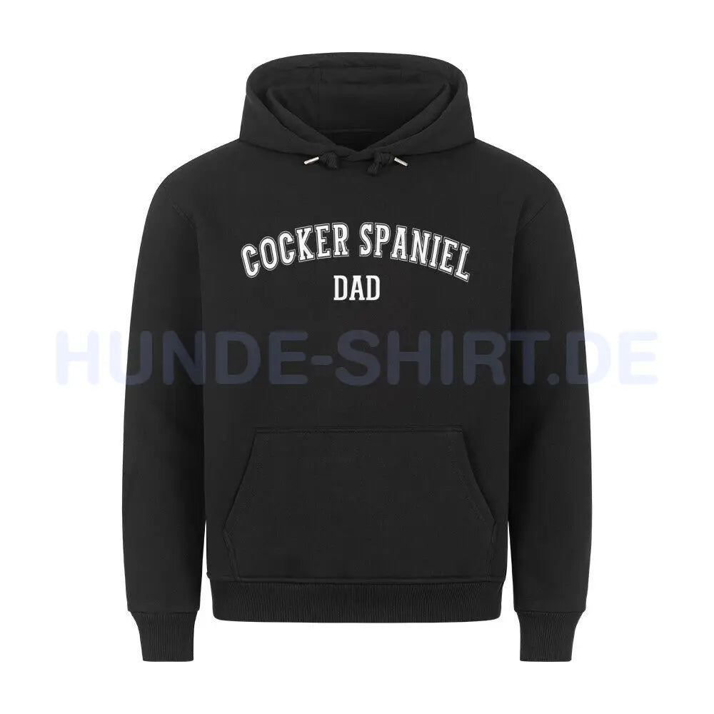 Premium Hoodie "Cocker Spaniel - DAD" Schwarz – hunde-shirt.de