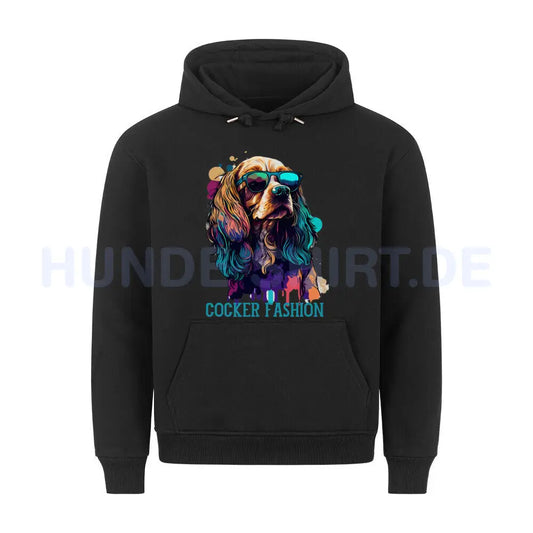 Premium Hoodie "Cocker Spaniel - Fashion" Schwarz – hunde-shirt.de