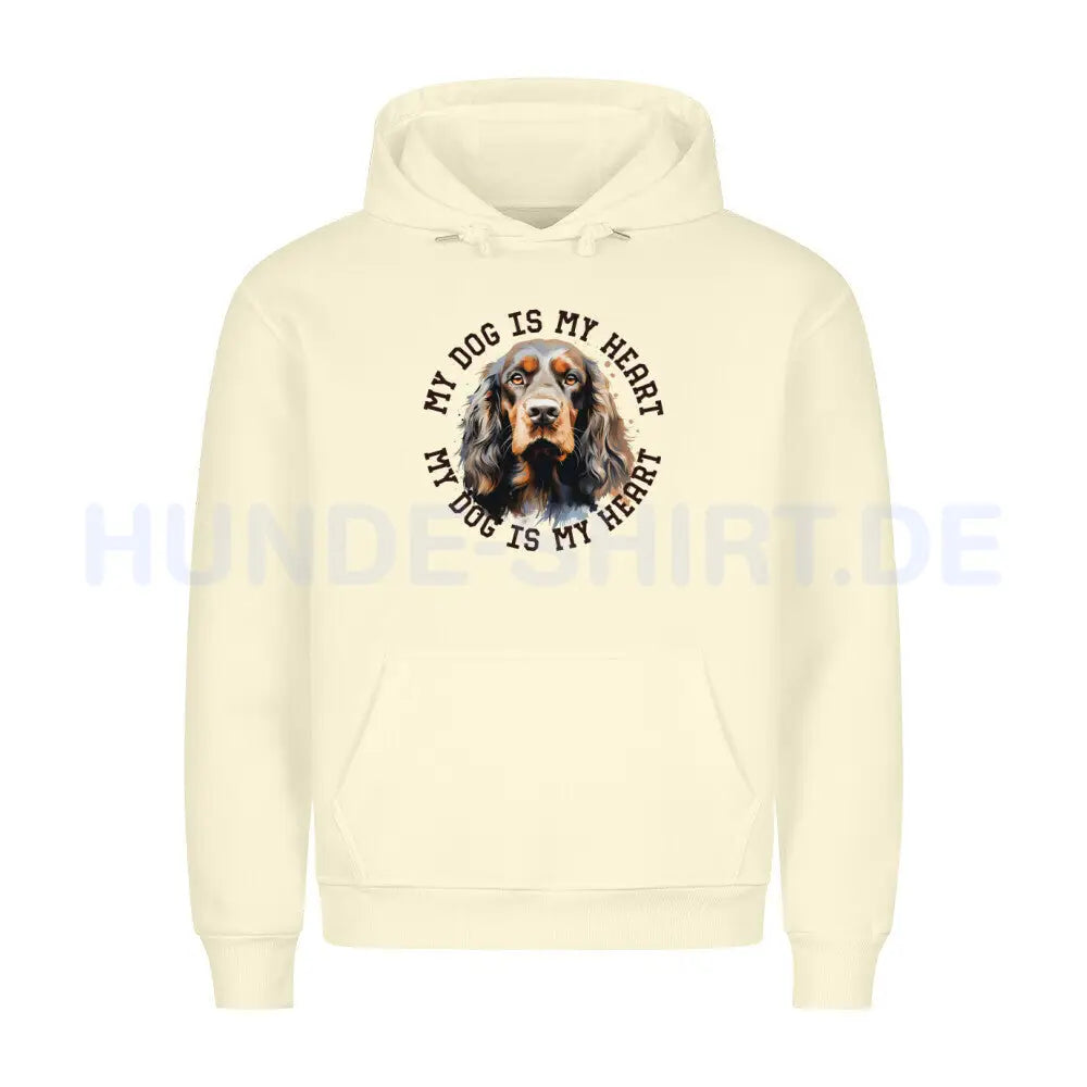 Premium Hoodie "Cocker Spaniel HEART" Beige – hunde-shirt.de