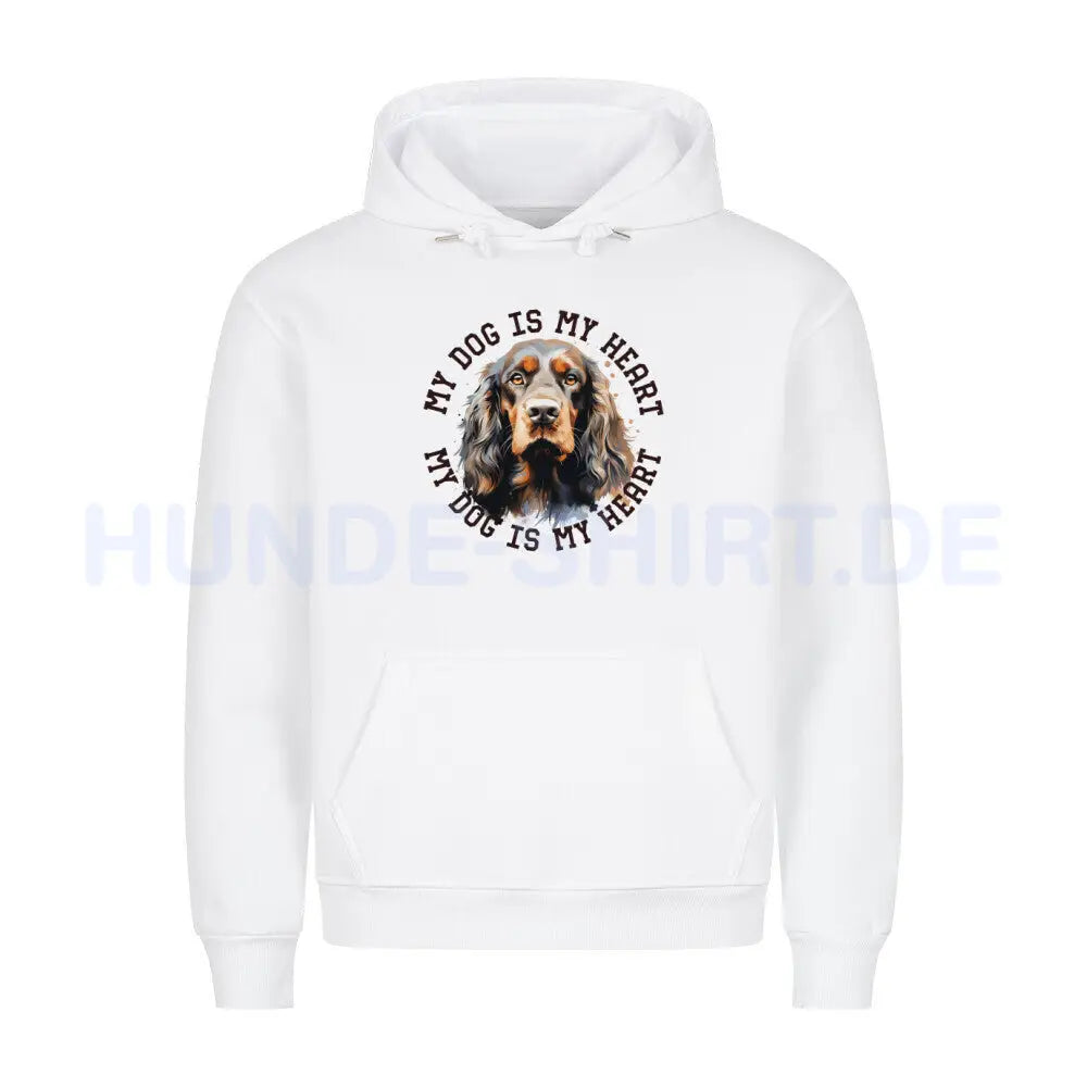 Premium Hoodie "Cocker Spaniel HEART" Weiß – hunde-shirt.de