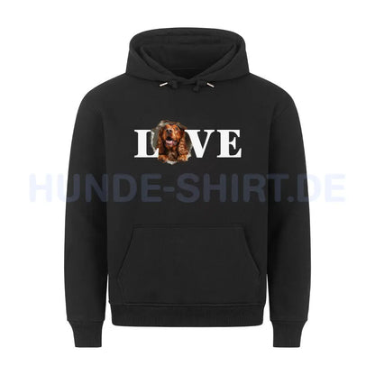 Premium Hoodie "Cocker Spaniel - LOVE 2" Schwarz – hunde-shirt.de