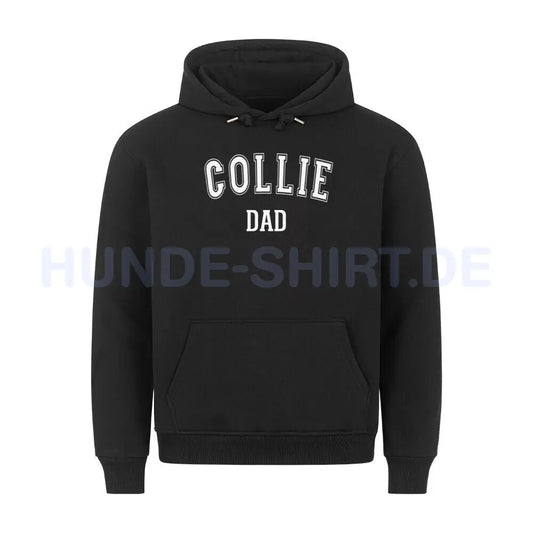 Premium Hoodie "Collie - DAD 2" Schwarz – hunde-shirt.de