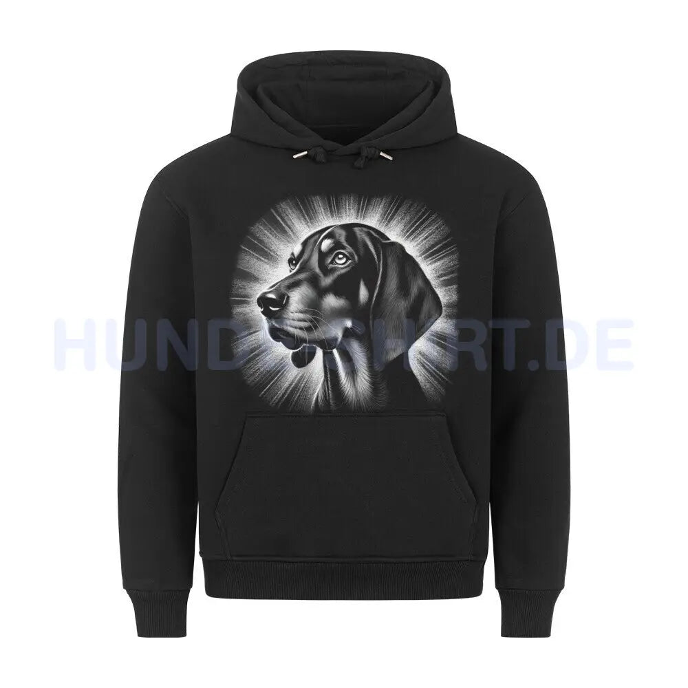 Premium Hoodie "Coonhound - Black & Tan" Schwarz – hunde-shirt.de