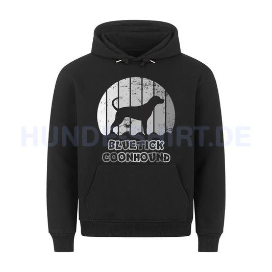 Premium Hoodie "Coonhound - Bluetick" Schwarz – hunde-shirt.de