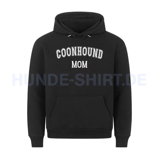 Premium Hoodie "Coonhound - MOM" Schwarz – hunde-shirt.de