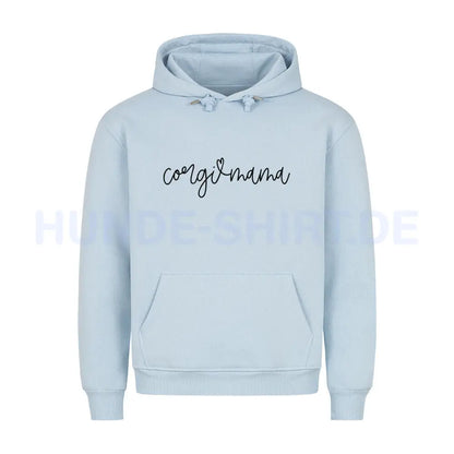 Premium Hoodie "Corgi Mama" Babyblau – hunde-shirt.de