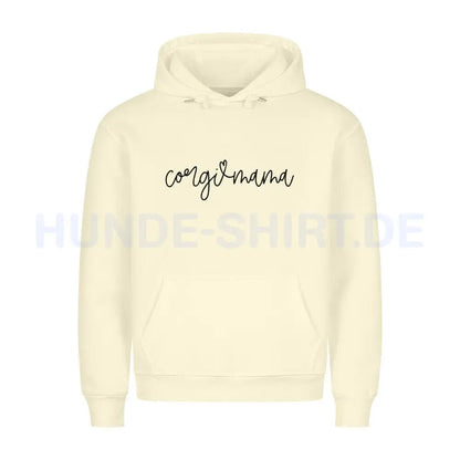 Premium Hoodie "Corgi Mama" Beige – hunde-shirt.de