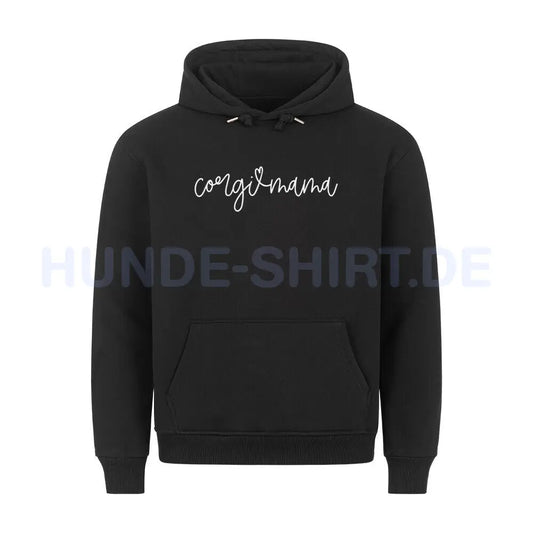 Premium Hoodie "Corgi Mama" Schwarz – hunde-shirt.de