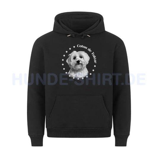 Premium Hoodie "Coton de Tuléar - Breed" Schwarz – hunde-shirt.de