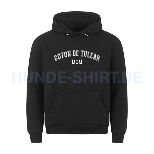 Premium Hoodie "Coton de Tuléar - MOM" Schwarz – hunde-shirt.de