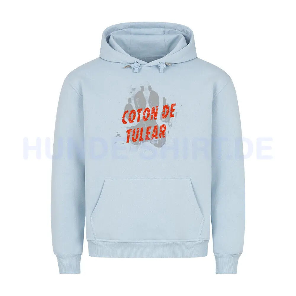 Premium Hoodie "Coton de Tuléar - PAW" Babyblau – hunde-shirt.de