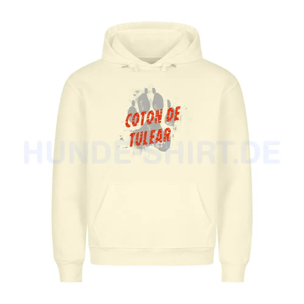 Premium Hoodie "Coton de Tuléar - PAW" Beige – hunde-shirt.de