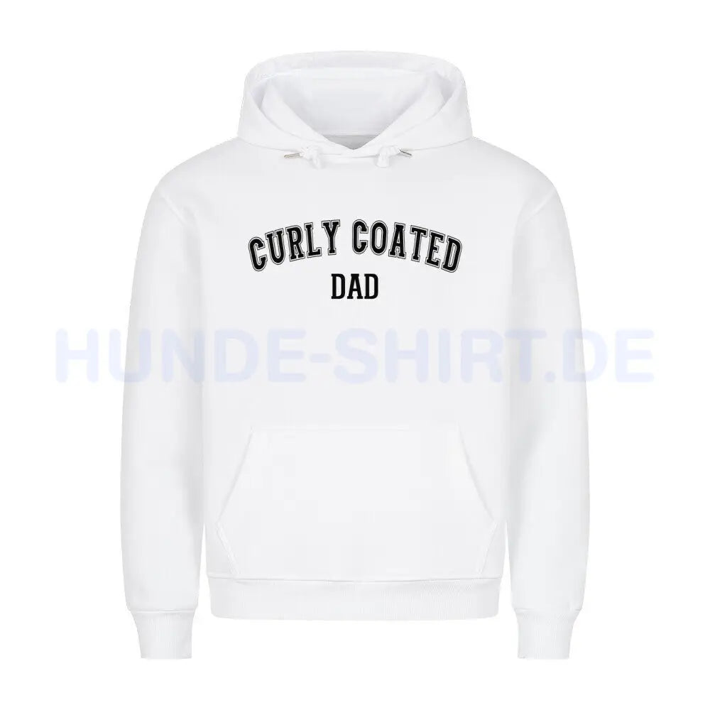 Premium Hoodie "Curly Coated - DAD" Weiß – hunde-shirt.de