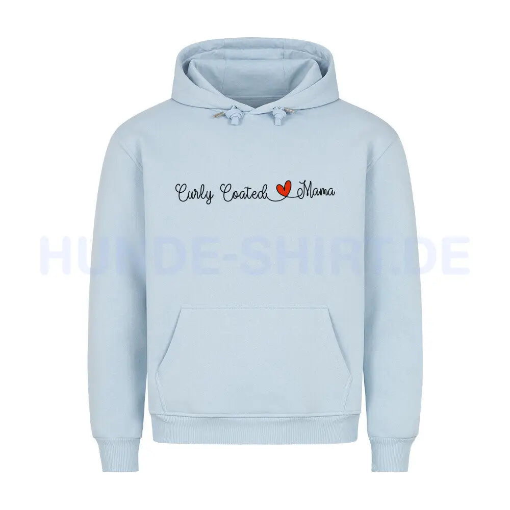 Premium Hoodie "Curly Coated - Mama" Babyblau – hunde-shirt.de