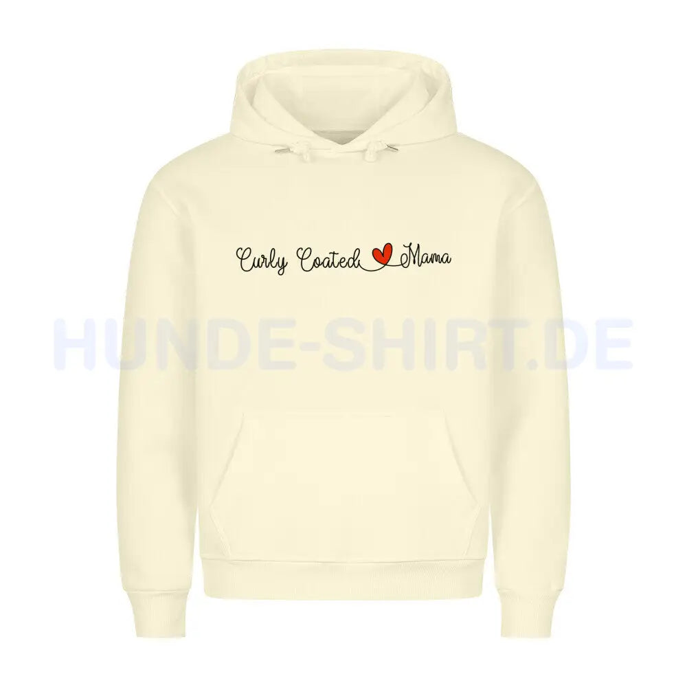 Premium Hoodie "Curly Coated - Mama" Beige – hunde-shirt.de