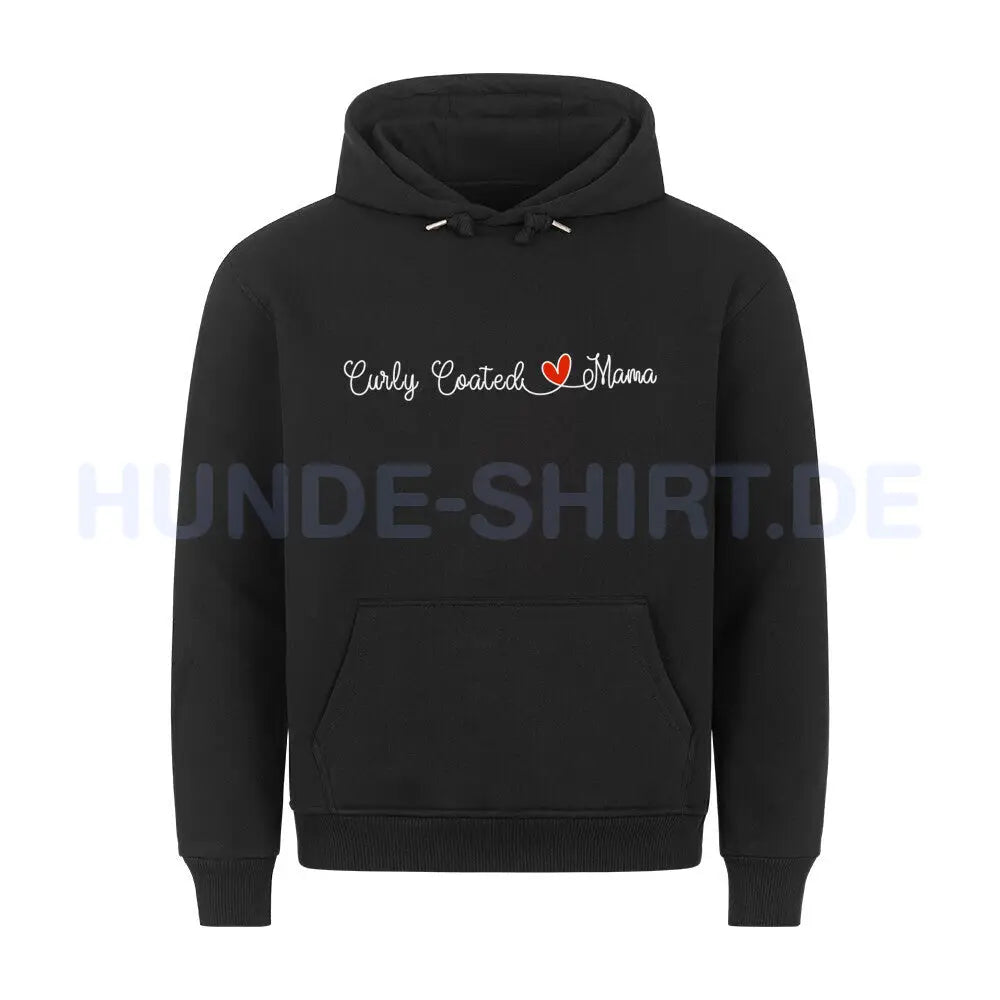 Premium Hoodie "Curly Coated - Mama" Schwarz – hunde-shirt.de