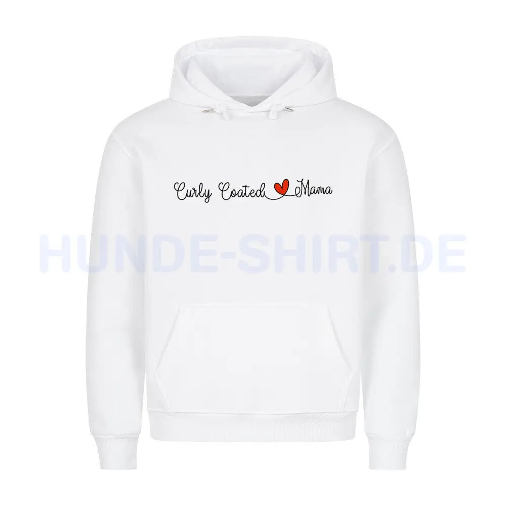 Premium Hoodie "Curly Coated - Mama" Weiß – hunde-shirt.de