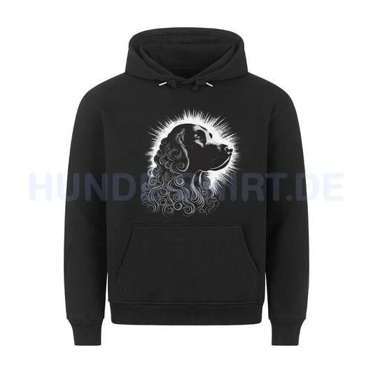 Premium Hoodie "Curly Coated Retriever Shine" Schwarz – hunde-shirt.de