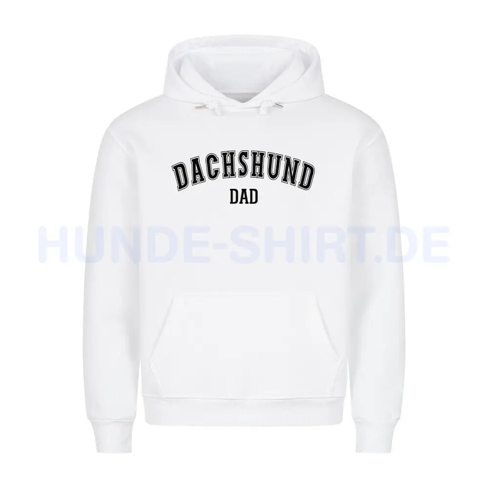 Premium Hoodie "Dackel - Dachshund - DAD" Weiß – hunde-shirt.de