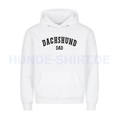 Premium Hoodie "Dackel - Dachshund - DAD" Weiß – hunde-shirt.de