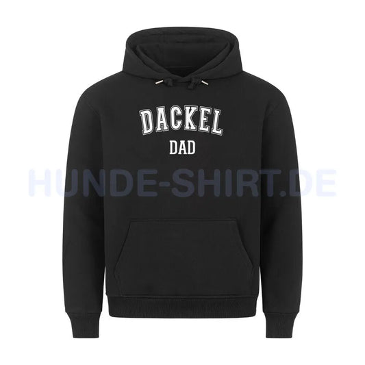 Premium Hoodie "Dackel - DAD" Schwarz – hunde-shirt.de