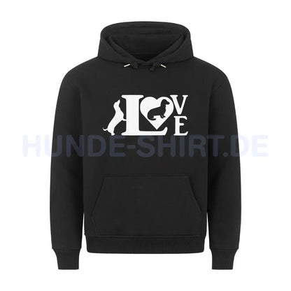 Premium Hoodie "Dackel Love" Schwarz – hunde-shirt.de