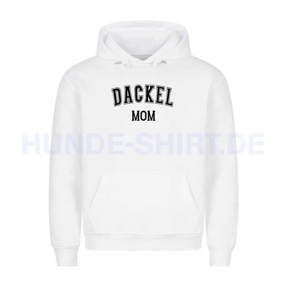 Premium Hoodie "Dackel - MOM" Weiß – hunde-shirt.de