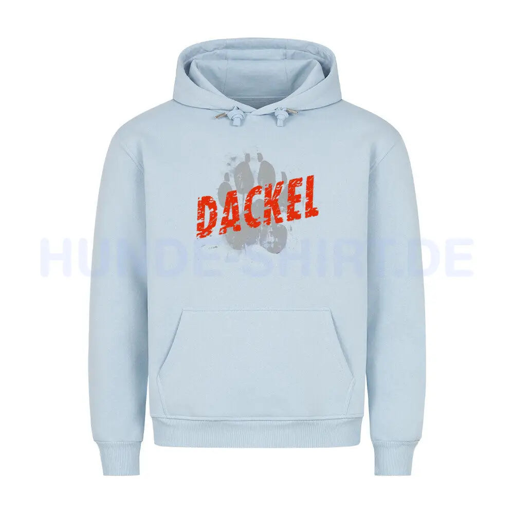 Premium Hoodie "Dackel - PAW" Babyblau – hunde-shirt.de