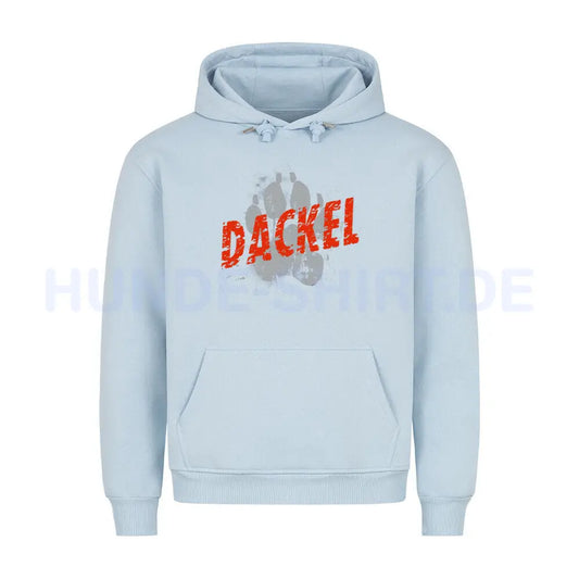 Premium Hoodie "Dackel - PAW" Babyblau – hunde-shirt.de