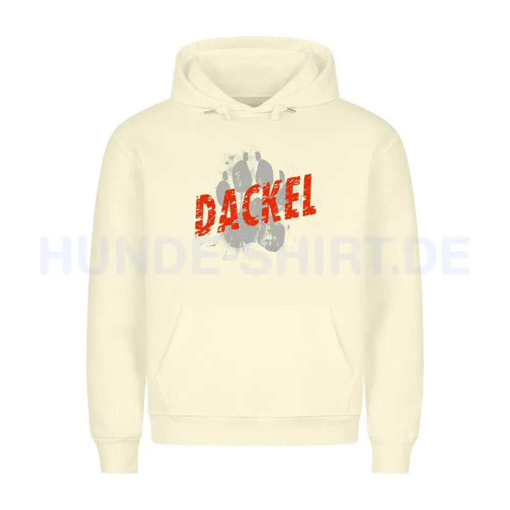 Premium Hoodie "Dackel - PAW" Beige – hunde-shirt.de