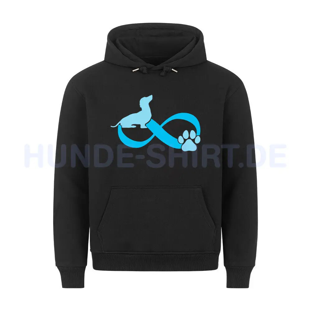 Premium Hoodie "Dackel - Unendlichkeit" Schwarz – hunde-shirt.de