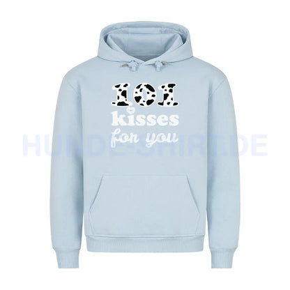 Premium Hoodie "Dalmatiner 101 kisses" Babyblau – hunde-shirt.de