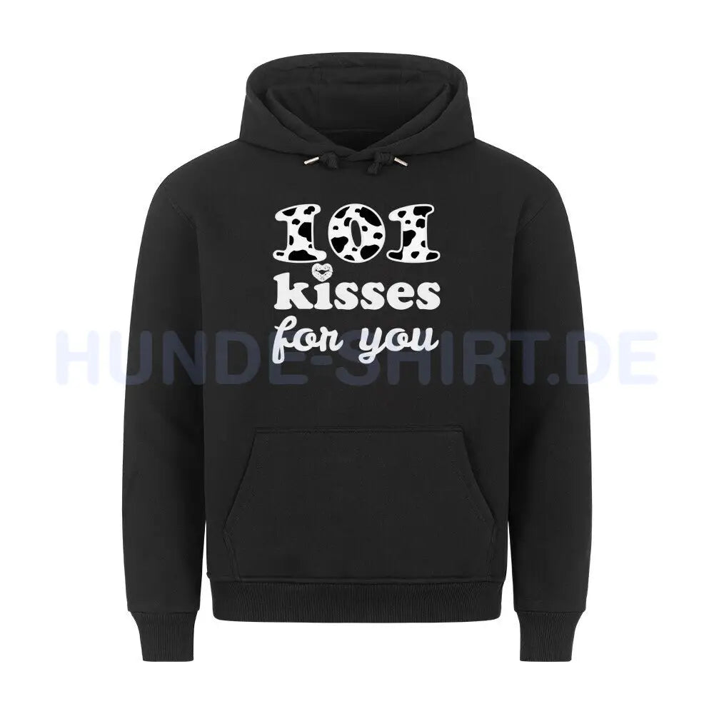 Premium Hoodie "Dalmatiner 101 kisses" Schwarz – hunde-shirt.de