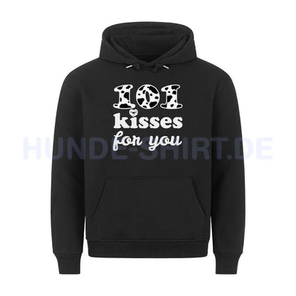 Premium Hoodie "Dalmatiner 101 kisses" Schwarz – hunde-shirt.de