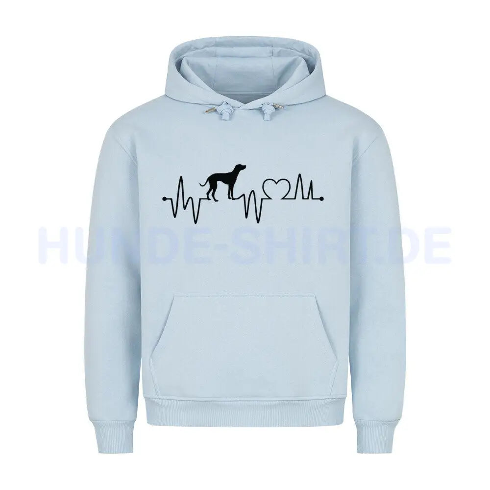 Premium Hoodie "Dalmatiner - Heartbeat" Babyblau – hunde-shirt.de