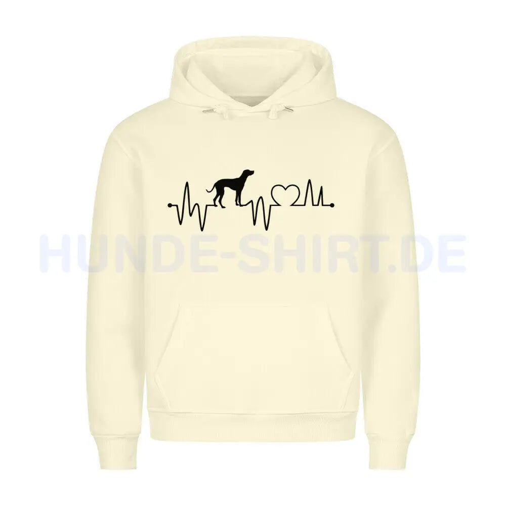 Premium Hoodie "Dalmatiner - Heartbeat" Beige – hunde-shirt.de