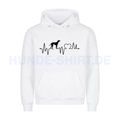 Premium Hoodie "Dalmatiner - Heartbeat" Weiß – hunde-shirt.de